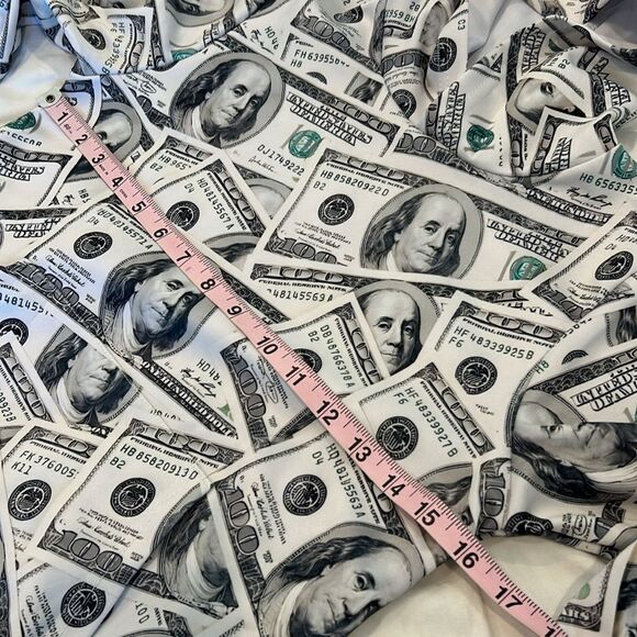 Kids' 100 Dollar Bill Print Long Sleeve Round Neck Pullover Hoodie Fits Large 10 - Picture 3 of 7